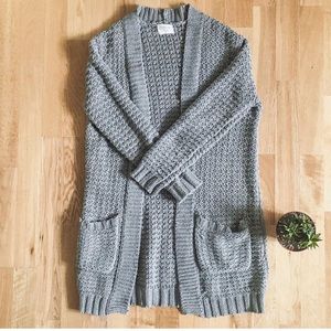 Grey Knit Cardigan